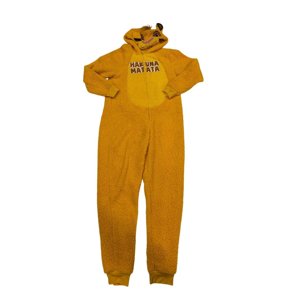Disney Lion King Simba Hakuna Matata Sherpa Union Suit Youth SZ XL